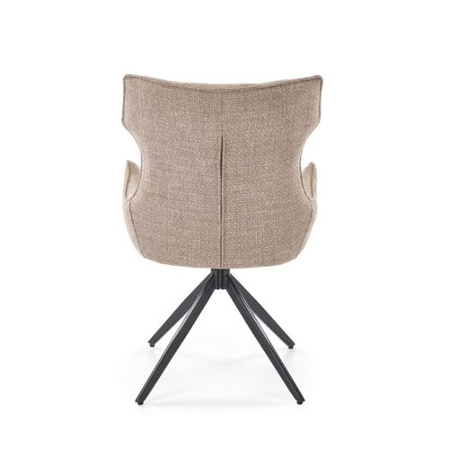 Chaise De Salle à Manger Design En Tissu Beige Beatrix