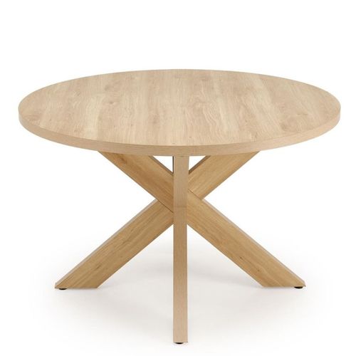 Table Ronde 120 Cm Aspect Chêne Naturel Ravi