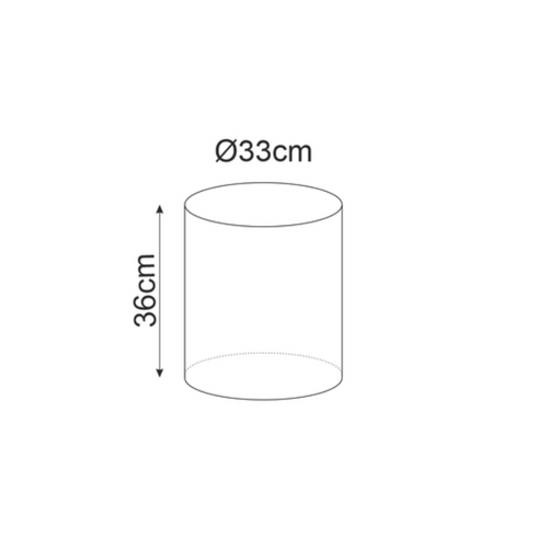 Pouf Rond En Velours 33 X 36 Cm Cannelle Delta