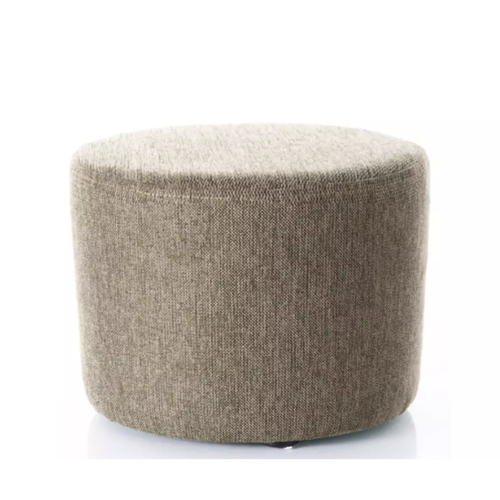Pouf Rond En Tissu 43 X 32 Cm Olive Vadia