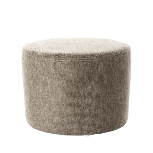 Pouf Rond En Tissu 43 X 32 Cm Olive Vadia
