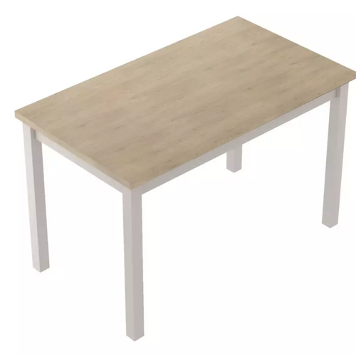 Table Salle à Manger Fixe 120 X 68 Cm Chêne/crème Rectangulaire Malice