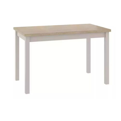 Table Salle à Manger Fixe 120 X 68 Cm Chêne/crème Rectangulaire Malice