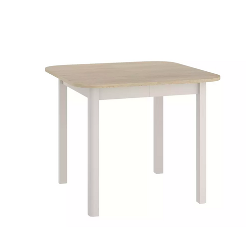 Table Carrée Extensible Chêne Clair Et Cachemire 90 X 90 / 130 Cm Novellaz3