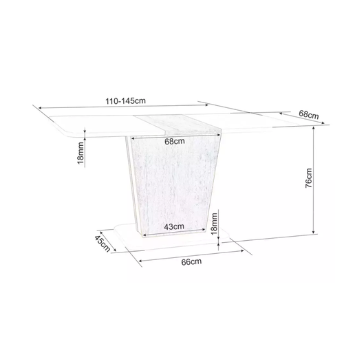 Table Extensible 6 Places Finition Bois Clair Et Cachemire Miriams