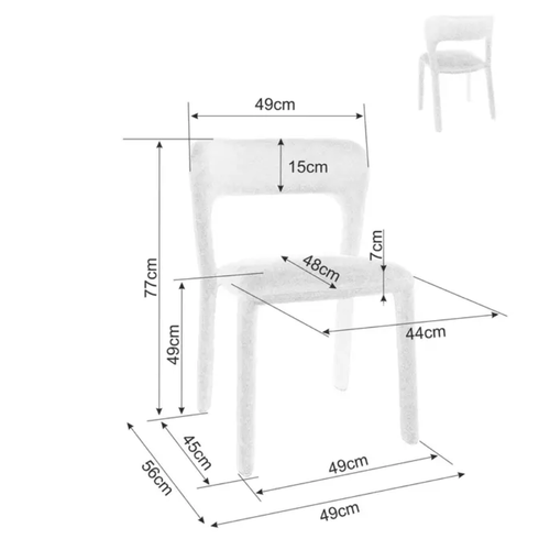 Chaise En Tissu Olive Intégral, Assise Confortable Et Lignes Douces Contemporaine Vinio