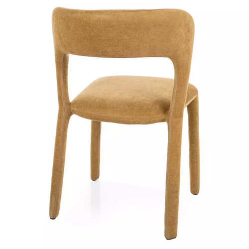 Chaise En Tissu Olive Intégral, Assise Confortable Et Lignes Douces Contemporaine Vinio