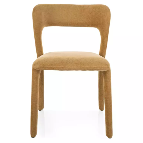 Chaise En Tissu Olive Intégral, Assise Confortable Et Lignes Douces Contemporaine Vinio