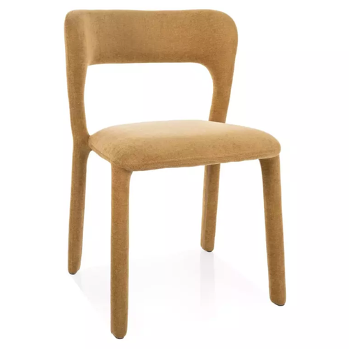 Chaise En Tissu Olive Intégral, Assise Confortable Et Lignes Douces Contemporaine Vinio