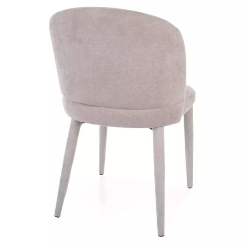 Chaise Tissu Beige Avec Cadre Assorti Confortable Toly Revêtement Complet