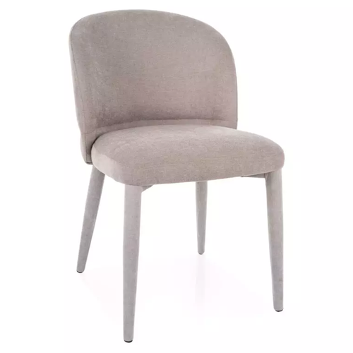 Chaise Tissu Beige Avec Cadre Assorti Confortable Toly Revêtement Complet