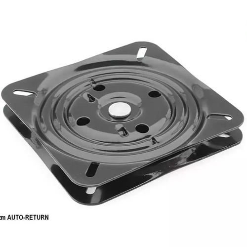 Chaise Velours Noir Pivotante Avec Retour Automatique Et Pieds Métal Noir Mat Songy