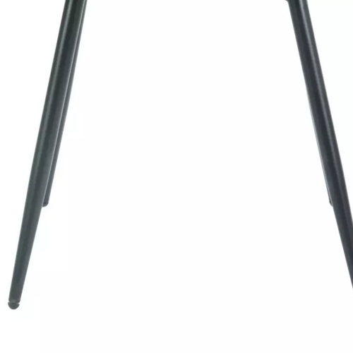 Chaise En Velours Beige Avec Piétement Noir Mat Et Assise Rembourrée Confortable Liryca