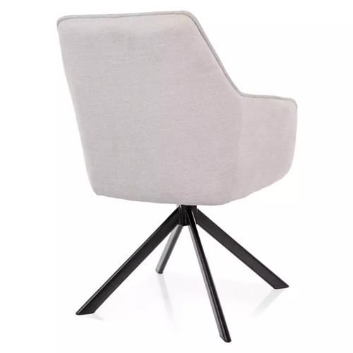 Chaise Pivotante Beige En Tissu Avec Retour Automatique Nomp