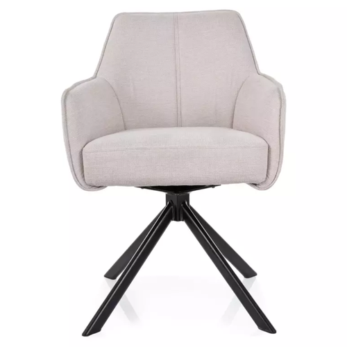 Chaise Pivotante Beige En Tissu Avec Retour Automatique Nomp