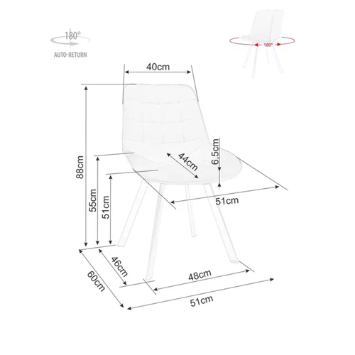 Chaise Velours Beige Structure Métal Noir Mat Pivotante Assise Rembourrée Élégante Montaj
