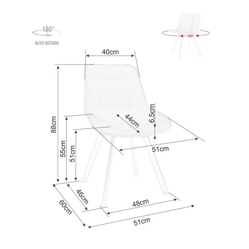 Chaise En Velours Noir Pivotante Et Structure Métal Noir Mat Design Incurvé Montaj