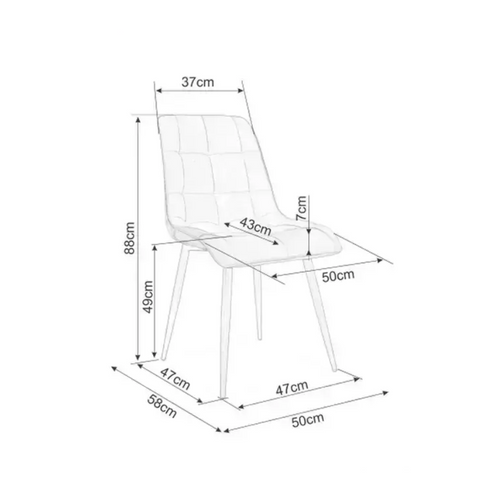 Chaise Confortable En Tissu Beige Et Structure Métal Cachemire Harriet