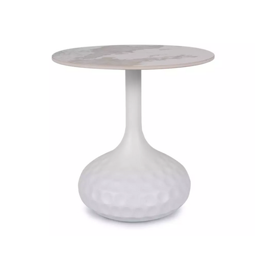 Table Basse Céramique Design Effet Marbre Blanc Hauteur 49 Cm Losane
