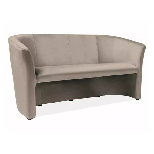 Canapé Cabriolet Velours Beige Tisso Format 3 Places