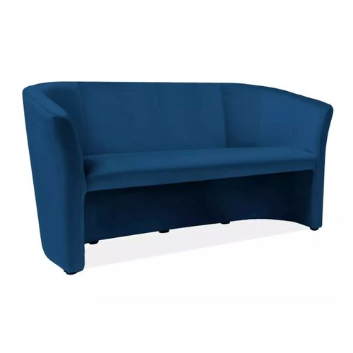 Canapé Cabriolet Spacieux 3 Places Velours Bleu Tisso