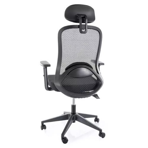 Fauteuil De Bureau Pivotant Ergonomique Noir Dossier Et Appui-tête Réglable Lore