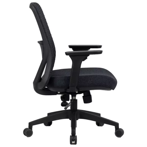 Chaise De Bureau Pivotante Ergonomique Tissu 3d Noir Tilt Multibloc Support Lombaire Réglable Son