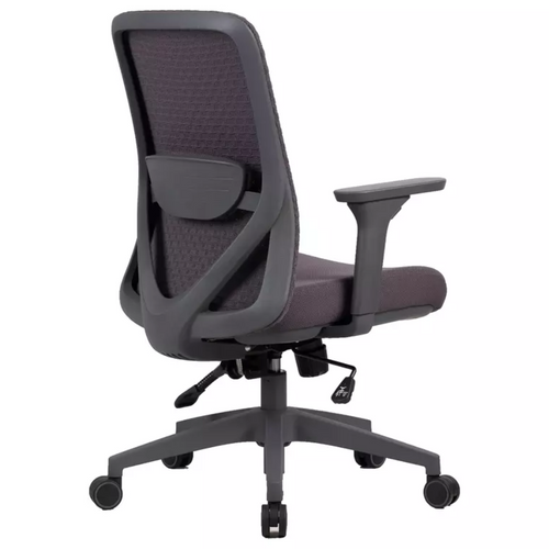 Chaise De Bureau Son Pivotante Ergonomique Tissu Gris Tilt Multibloc Support Lombaire Réglable