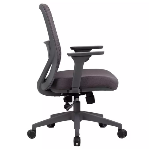 Chaise De Bureau Son Pivotante Ergonomique Tissu Gris Tilt Multibloc Support Lombaire Réglable