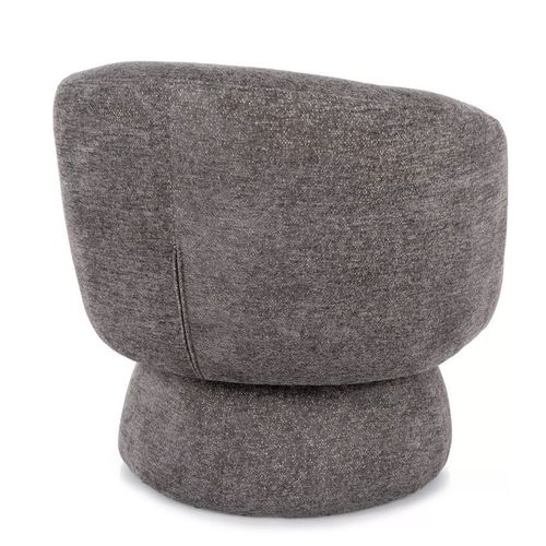 Fauteuil Mira En Tissu Gris Au Look Moderne Et Pivotant à 360°