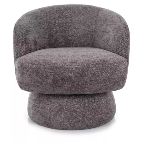 Fauteuil Mira En Tissu Gris Au Look Moderne Et Pivotant à 360°
