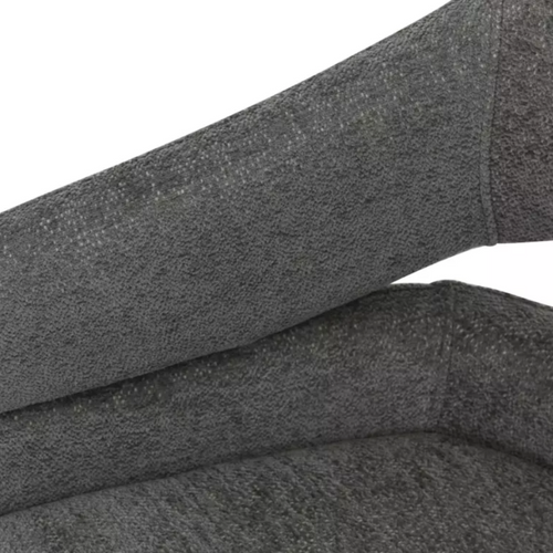 Chaise Tissu Doux Avec Accoudoirs Design Pivotante à 180° Gris Lavin