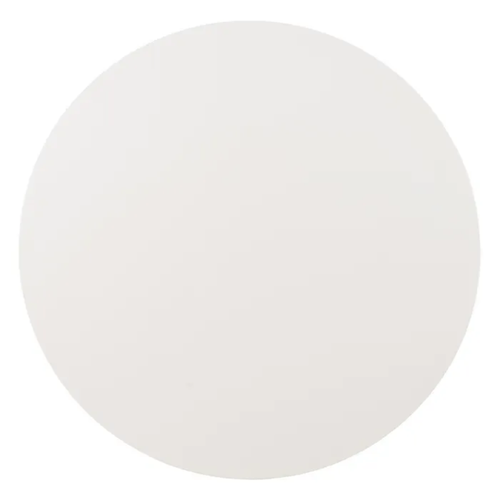 Table à Manger Ronde 120 Cm Blanche Avec Pieds Métal Style Bois Romance