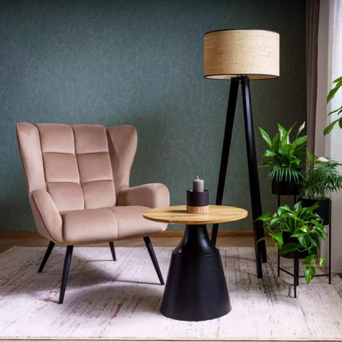 Ensemble De Deux Tables Basses Rondes Avec Plateau Chêne Artisanal Pyxis