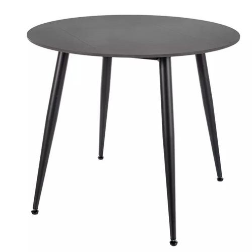 Table De Salle à Manger Compact 90 Cm Ronde Noir Mat En Céramique Serafina