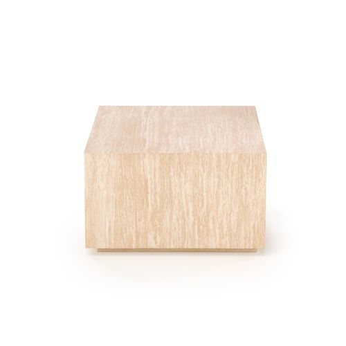 Table Basse Carrée 60 X 60 Couleur Travertin Mio