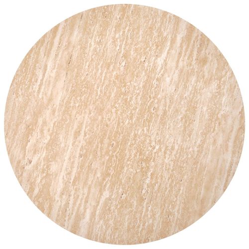 Petite Table Basse Circulaire Couleur Travertin Mio