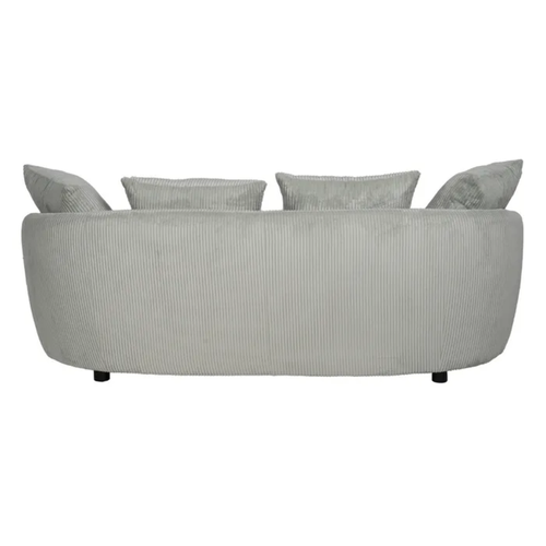 Canapé 3 Places Tissu Glace Côtelé Avec Coussins Équatoria