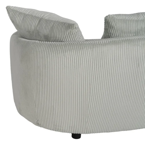 Canapé 3 Places Tissu Glace Côtelé Avec Coussins Équatoria