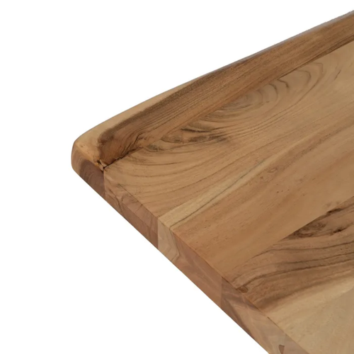 Table à Manger 240 Cm En Bois Acacia Massif Pieds Croisés Ajustables Olisar