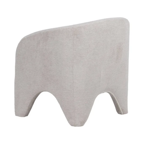 Fauteuil Beige Design Tissu Polyester Aureline