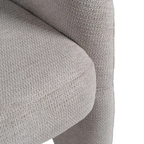 Fauteuil Beige Design Tissu Polyester Aureline