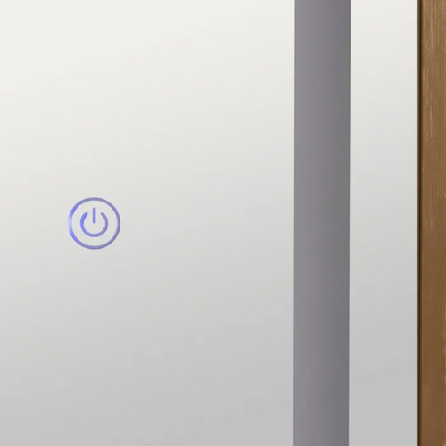 Miroir Plein Pied LED Capteur Cadre Aluminium Doré 160 Cm Tactile Avenor