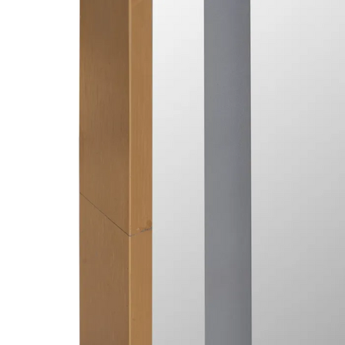 Miroir Plein Pied LED Capteur Cadre Aluminium Doré 160 Cm Tactile Avenor