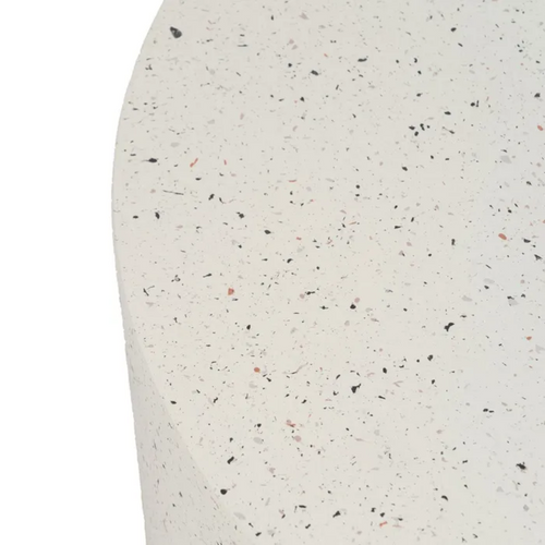 Table Basse Compacte Magnésium Blanc Moucheté 70 Cm Floreane