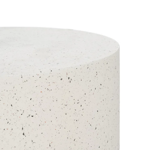 Table Basse Compacte Magnésium Blanc Moucheté 70 Cm Floreane