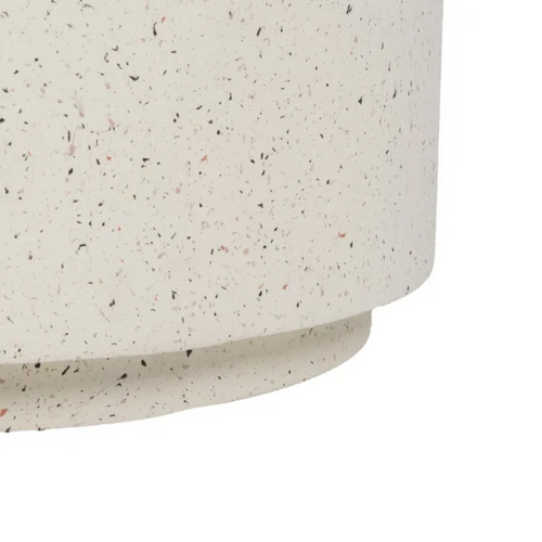 Table Basse Compacte Magnésium Blanc Moucheté 70 Cm Floreane