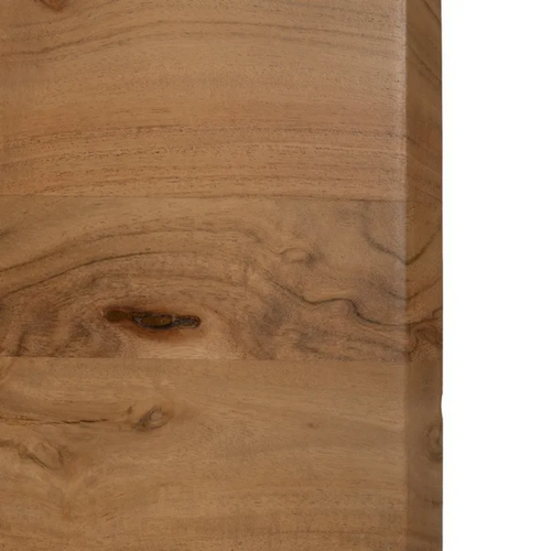 Table Basse Acacia Massif 110 X 60 Cm Pied X Métal Noir Himera