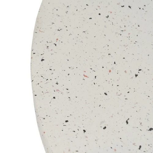 Table Basse Fibre De Magnésium Blanche 80 Cm Légère Veinra