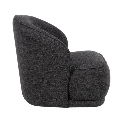 Fauteuil Cosy Uni Gris Marbré Polyester Pin Sylvestra